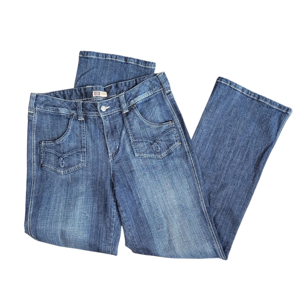 Y2K Faded Glory Women's Dark Wash Bootcut Denim Jeans Size 14